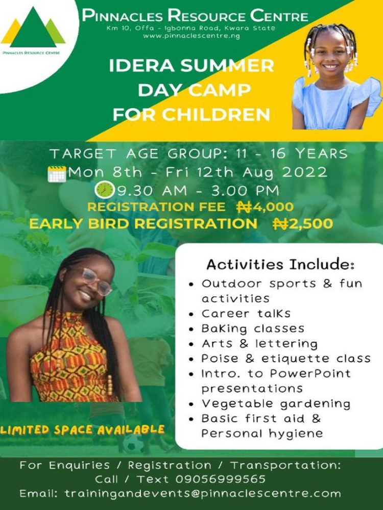 IDERA SUMMER DAY CAMP FOR CHILDREN